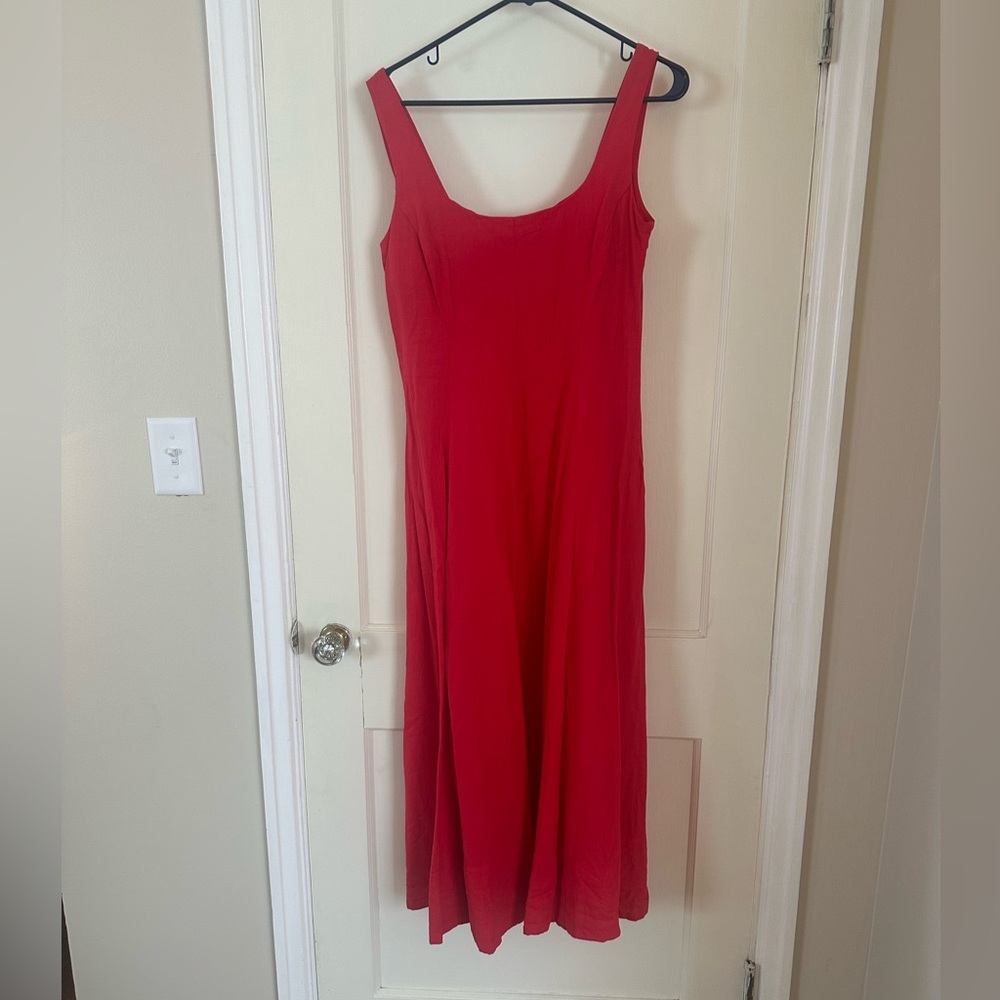 Gap Linen Blend Midi Dress